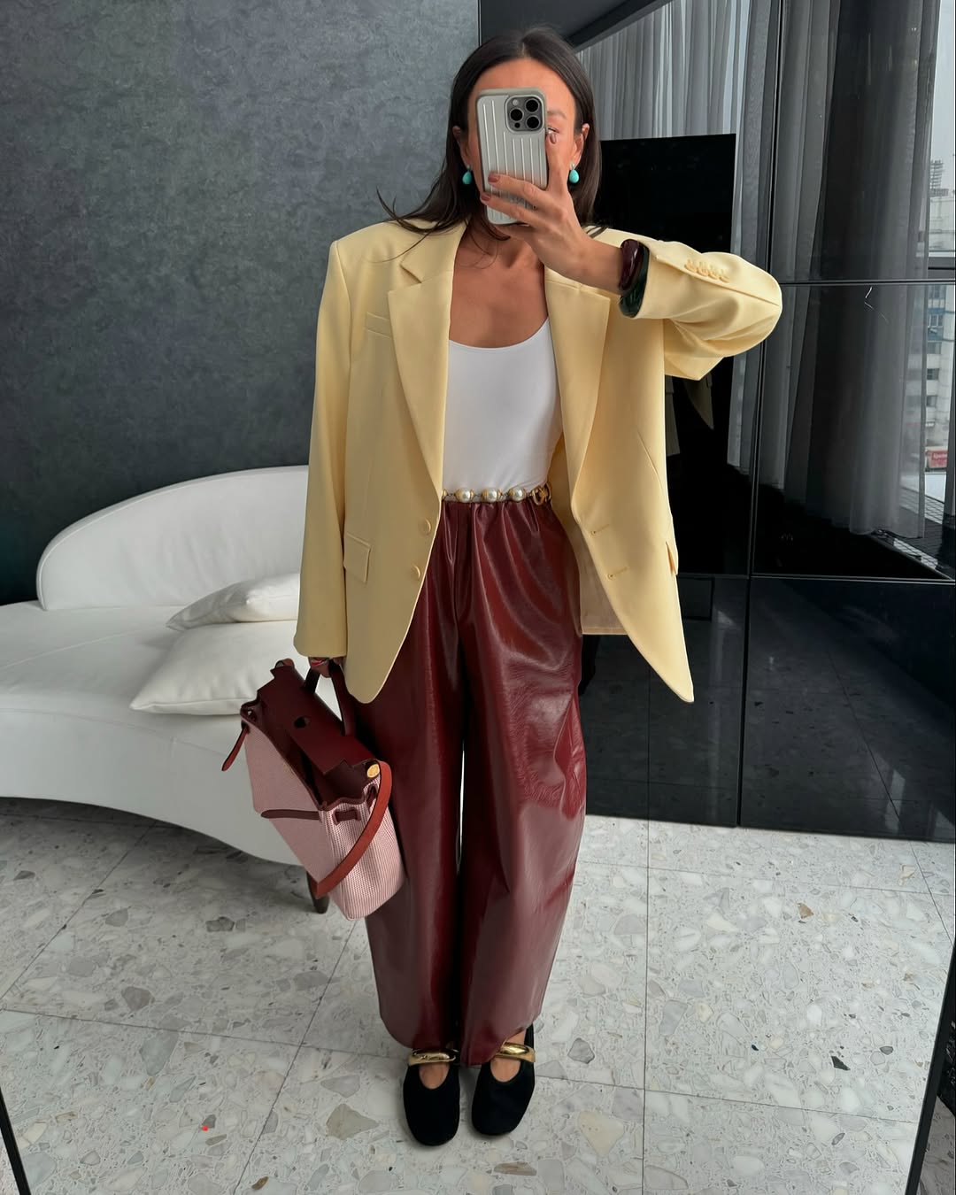 2. Butter Yellow & Burgundy