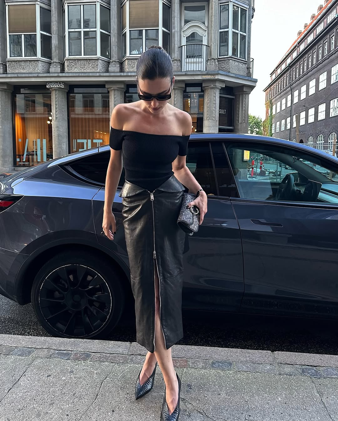 4. Dress It Up with an Off-the-Shoulder Top