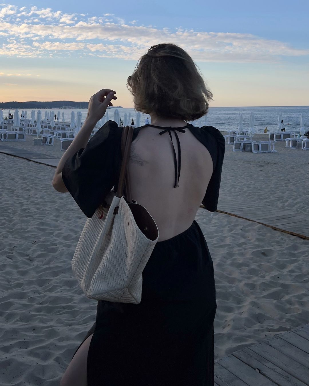 Helsa - The Ruched Open Back Jersey Dress | Plush