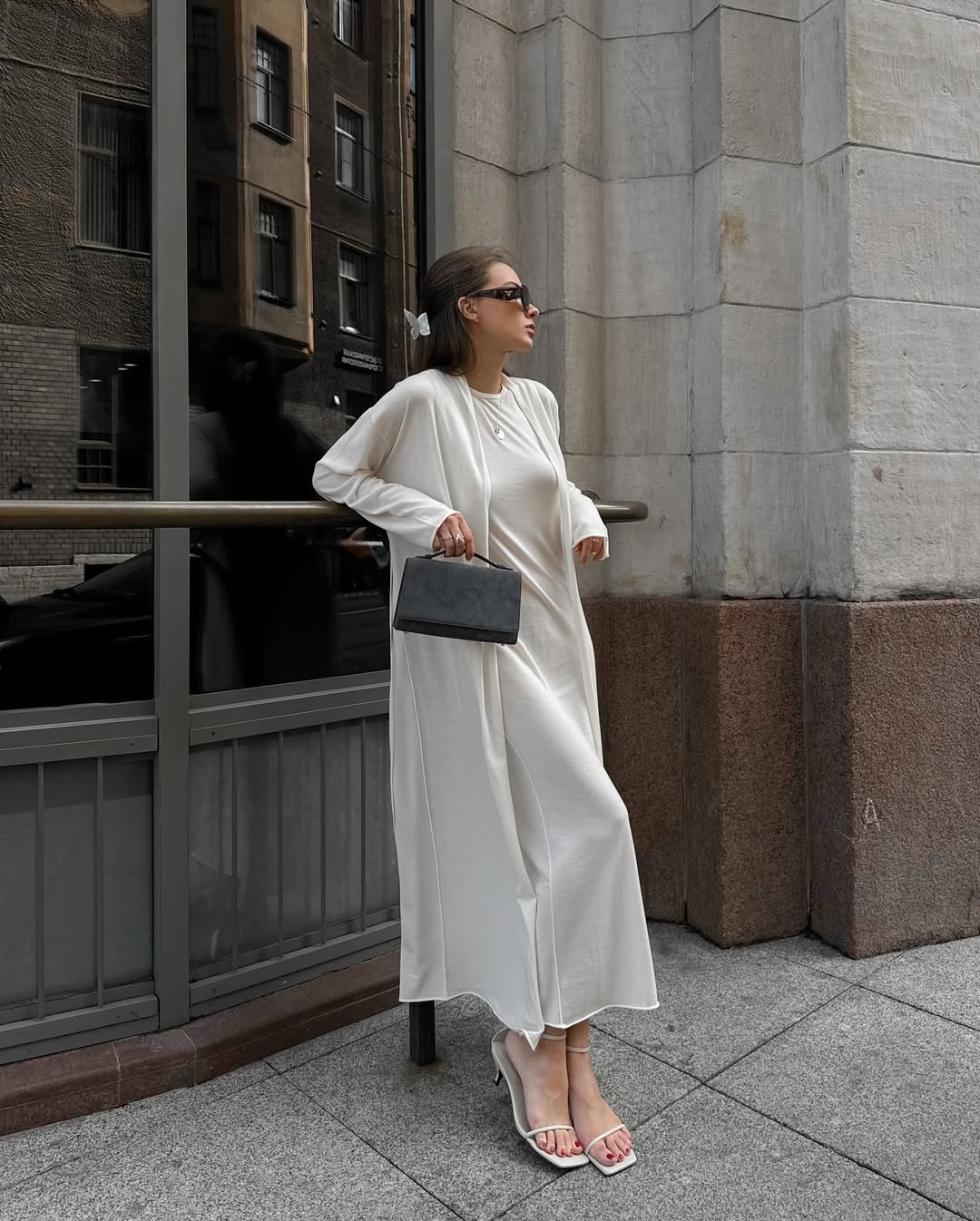 midi a line shirt dress Women's White Dress Shirt Dress Cotton Linen Dress Maxi Long Dress Date Vacation Polyester Basic Shirt Collar Button Pocket Long Sleeve Summer Spring main image 0