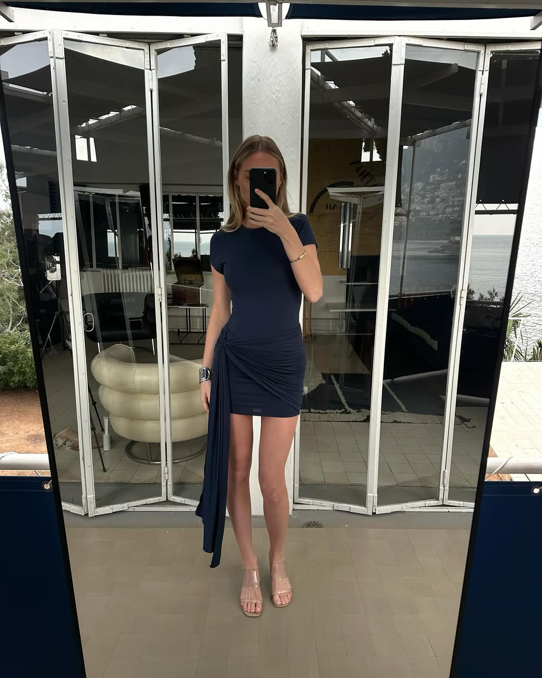 knee length dresses for ladies Seroya Noel Off Shoulder Midi Dress in Mint main image 0