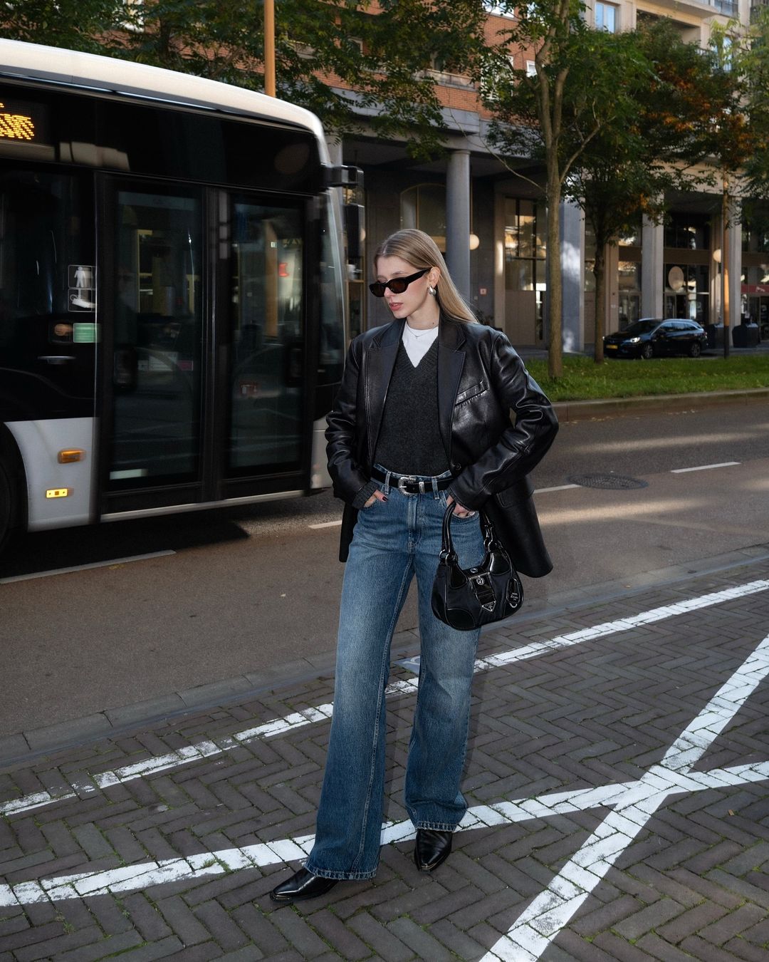 KHAITE - Samuel paneled leather jacket | Plush