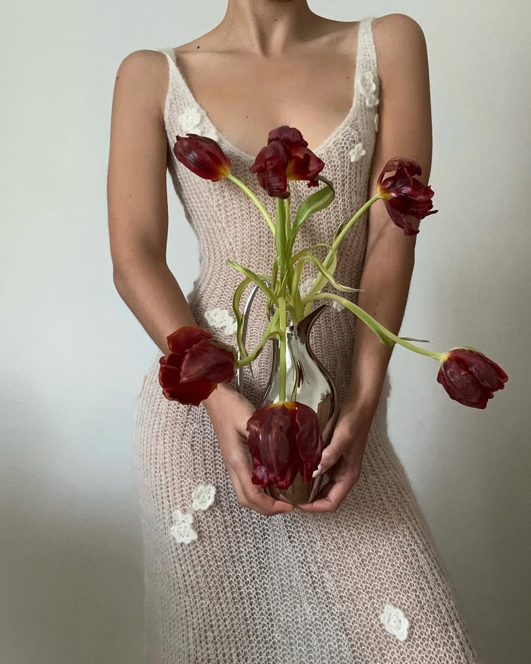 THE ATTICO - Cotton crochet wrap dress | Plush