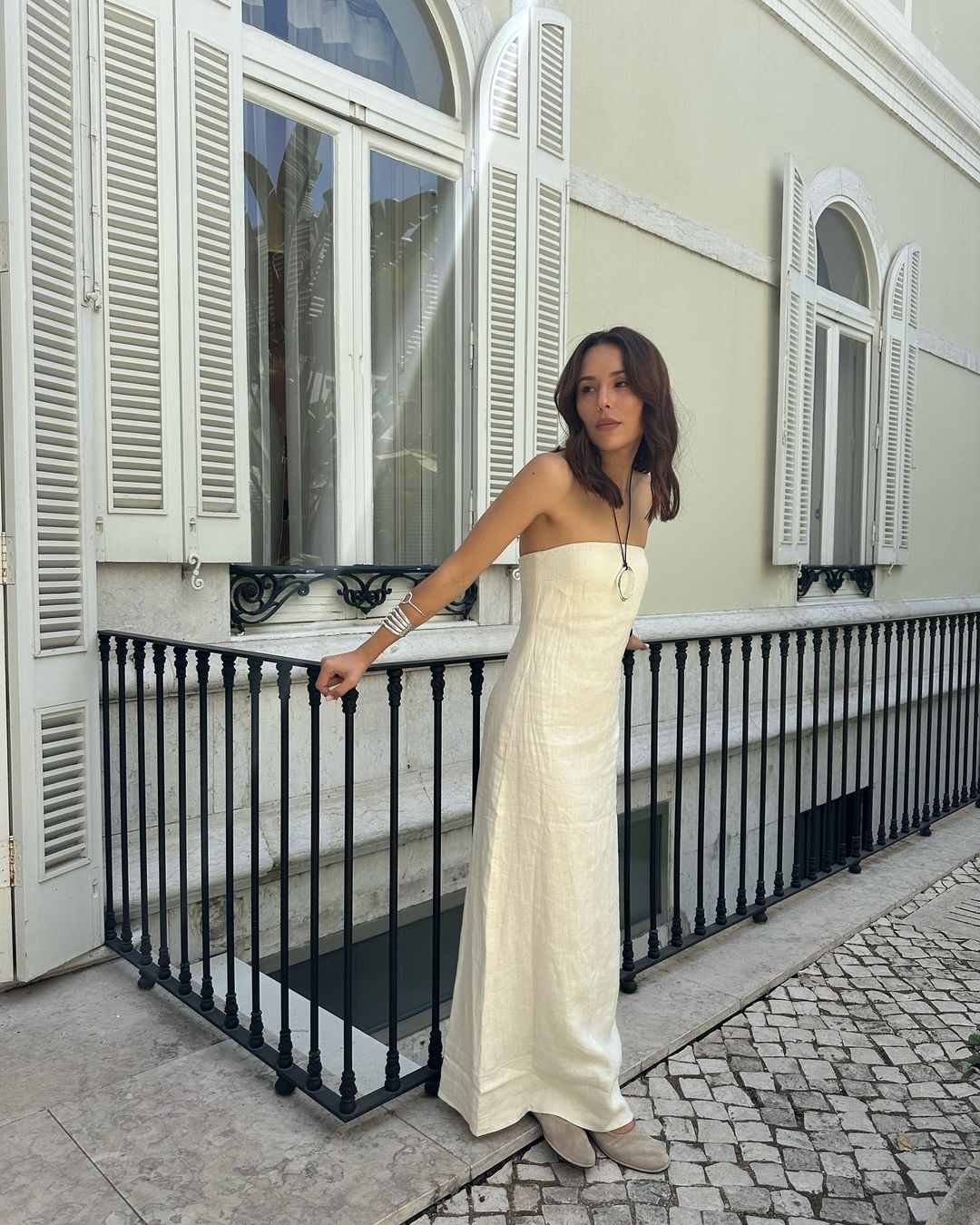 Faithfull - Hedy strapless linen maxi dress | Plush