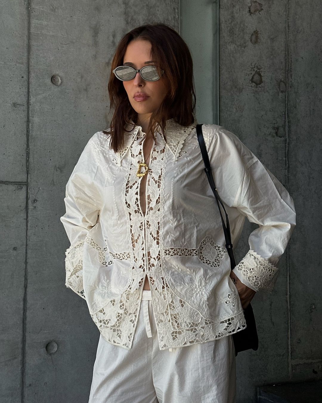 FRAME - The Eyelet Sailor Blouse | Plush