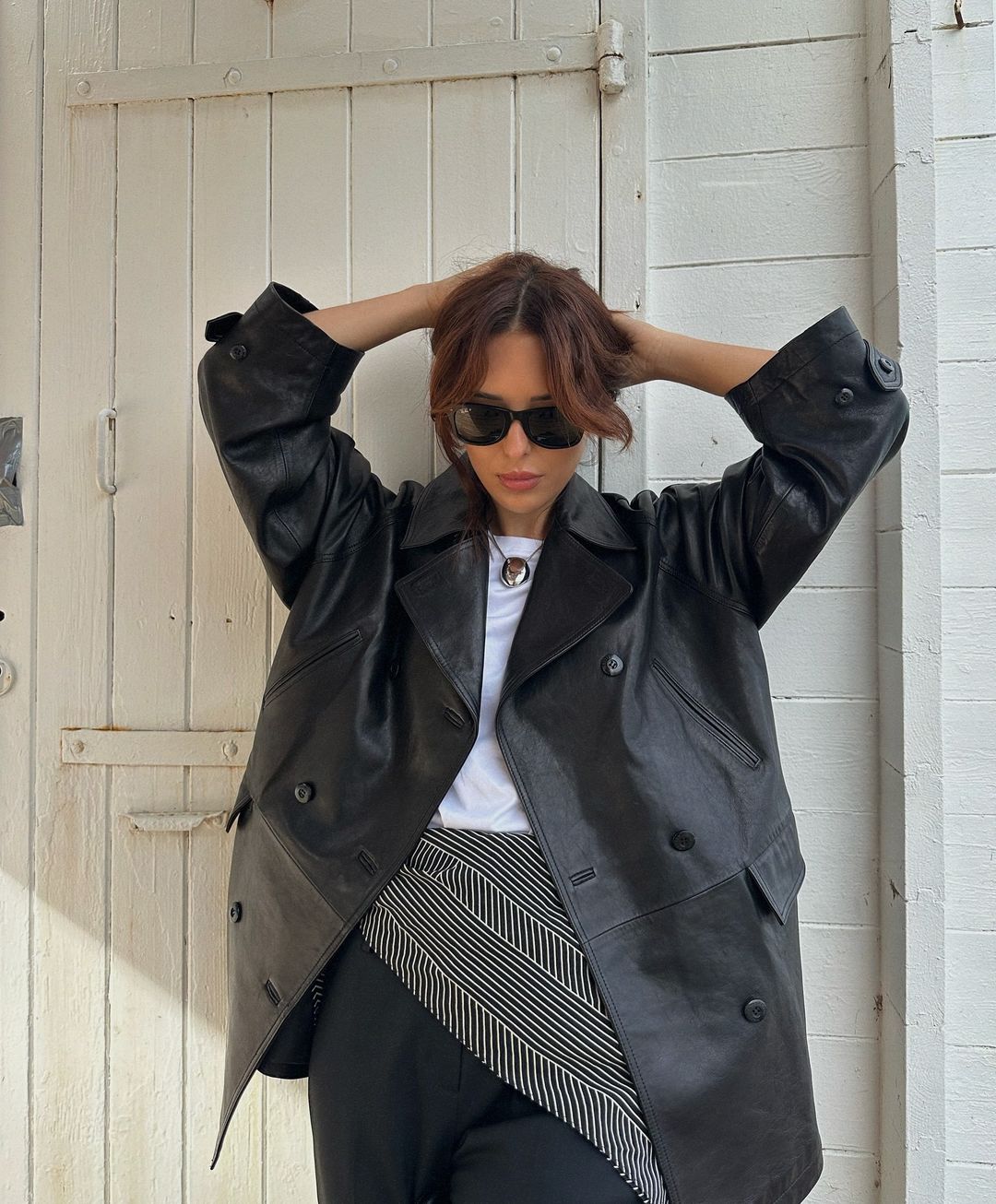 。*様 Alexander wang レザー 切り替え コート Alexander Wang - Memory Leather Trench Coat | Plush