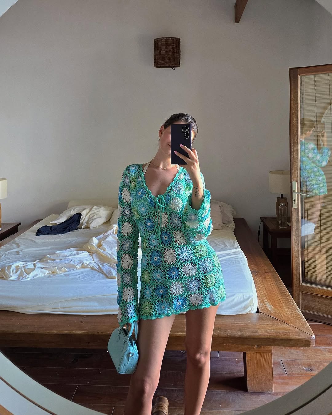 PatBO - Samba Fringe Long Sleeve Mini Dress | Plush