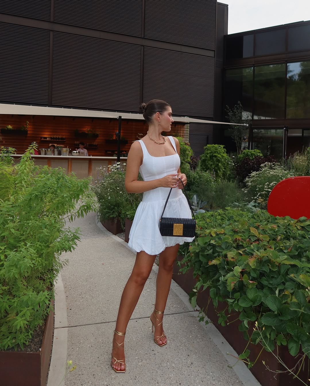 Helsa - Poplin Bubble Mini Dress | Plush