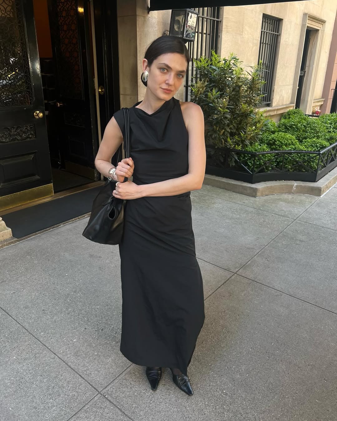 staud poppi silk dress STAUD, Poppi Silk Dress in Black, Size 8