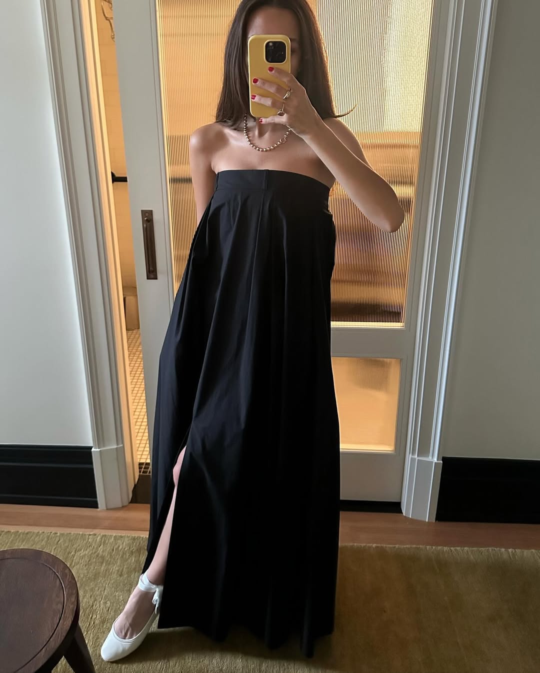 black maxi dress boutique Luxe Tank Maxi Dress Black L