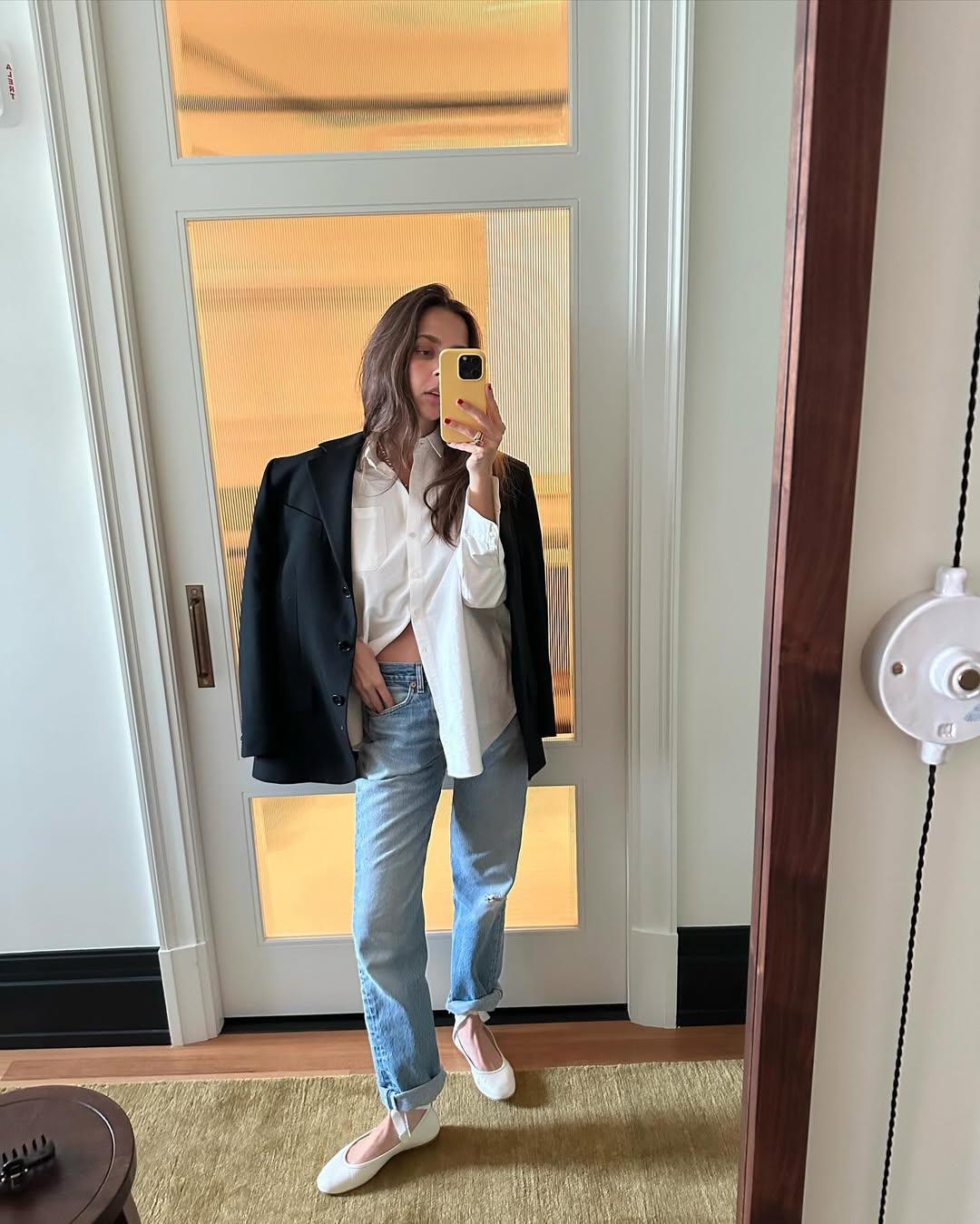 R13 Cuffed X-BF distressed low-rise straight-leg jeans Plush