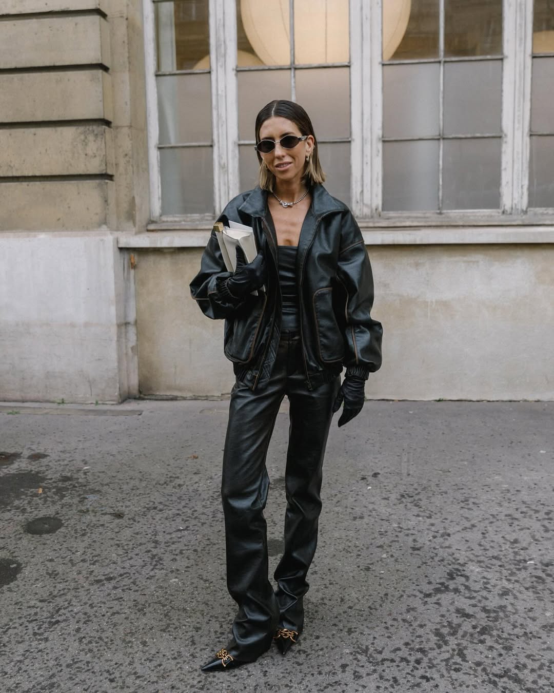 Balenciaga - 3B Sports Icon leather track jacket | Plush