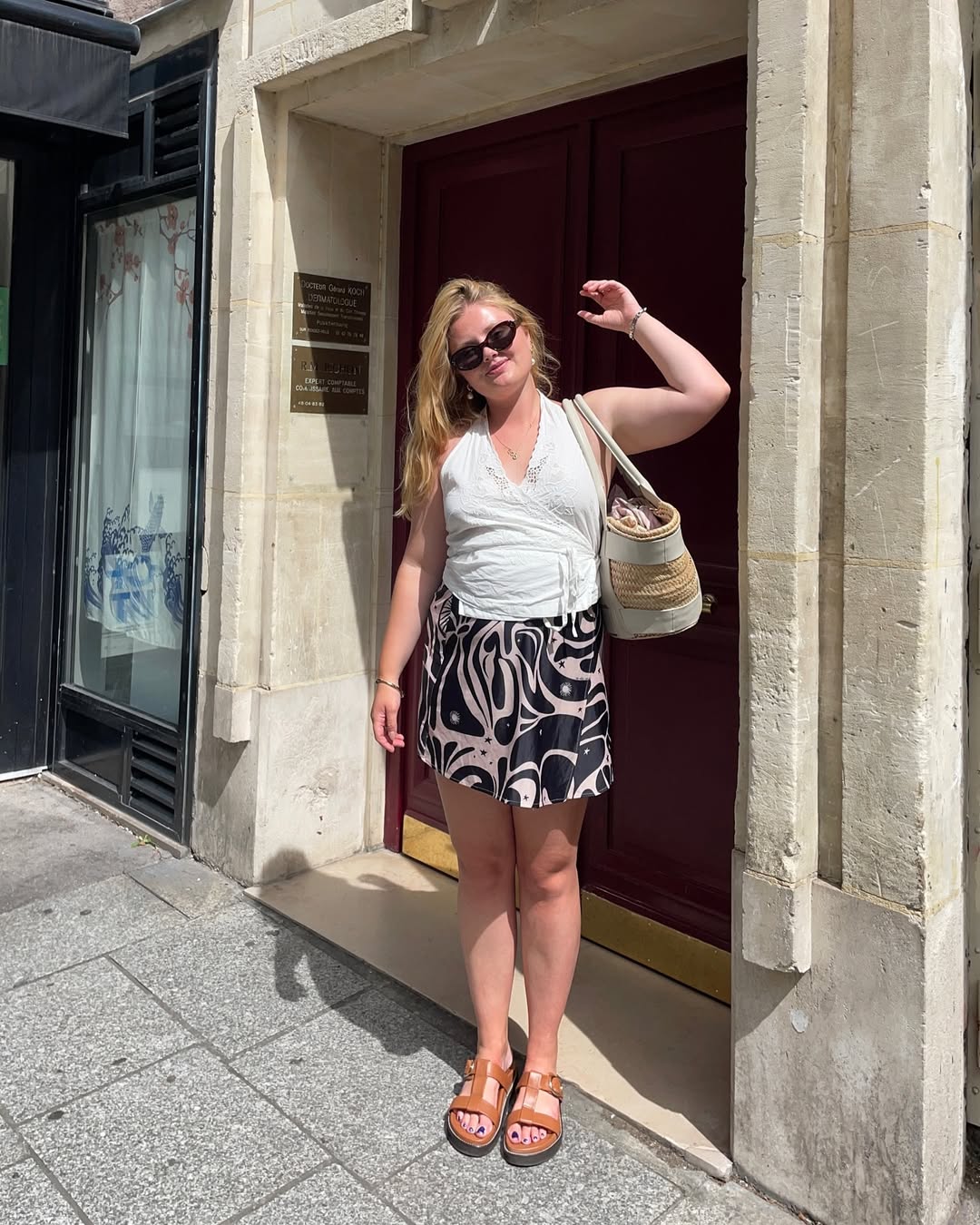 Cult Gaia Anita cotton-blend twill halterneck top Plush