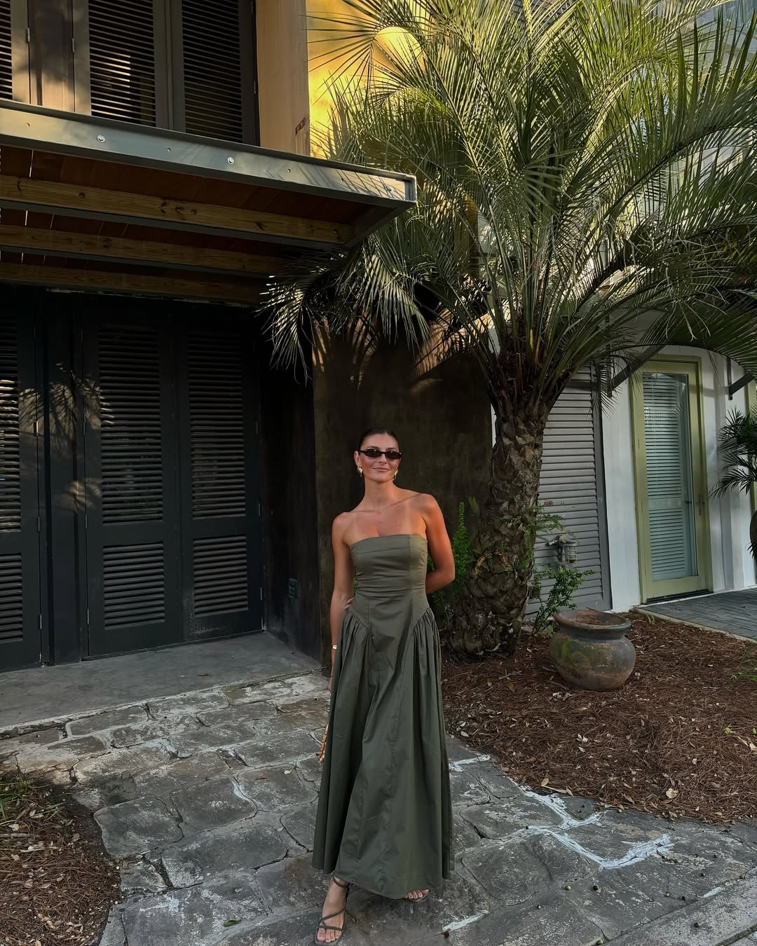 melissa odabash green dress - Rae ruched maxi Excluded-FS