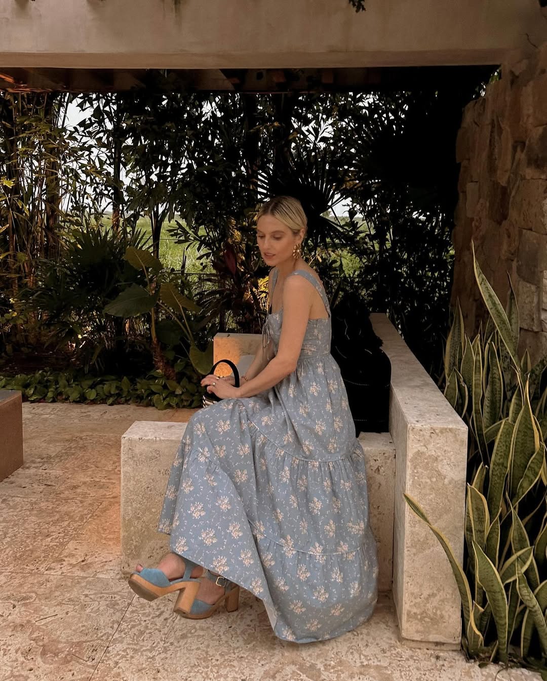 knee length dresses for ladies Jodifl Midi Dress With Scrunchie Shoulder  The Clothing Loft Boutique