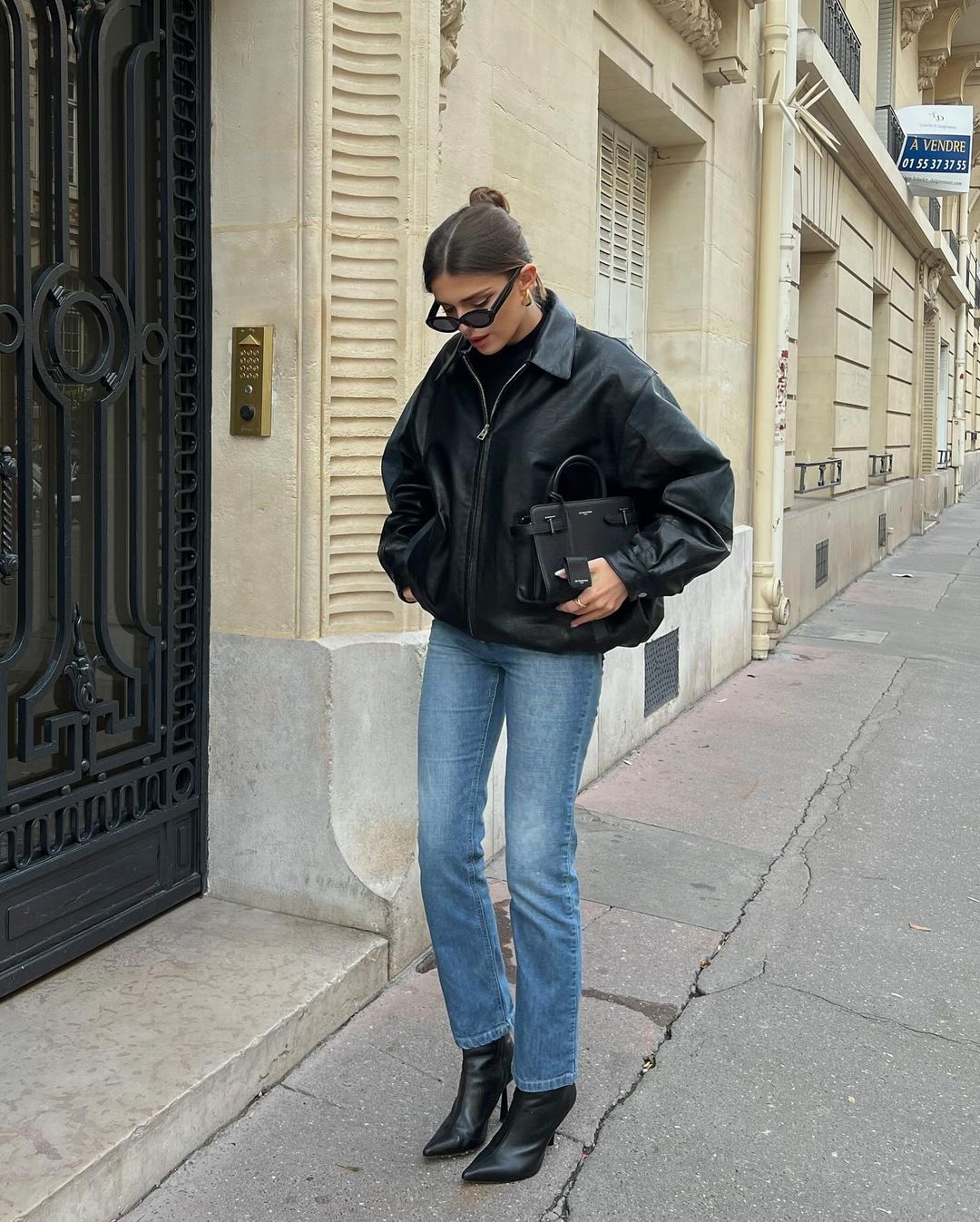 DUNST - Unisex Oversized Vintage Leather Blouson Jacket | Plush