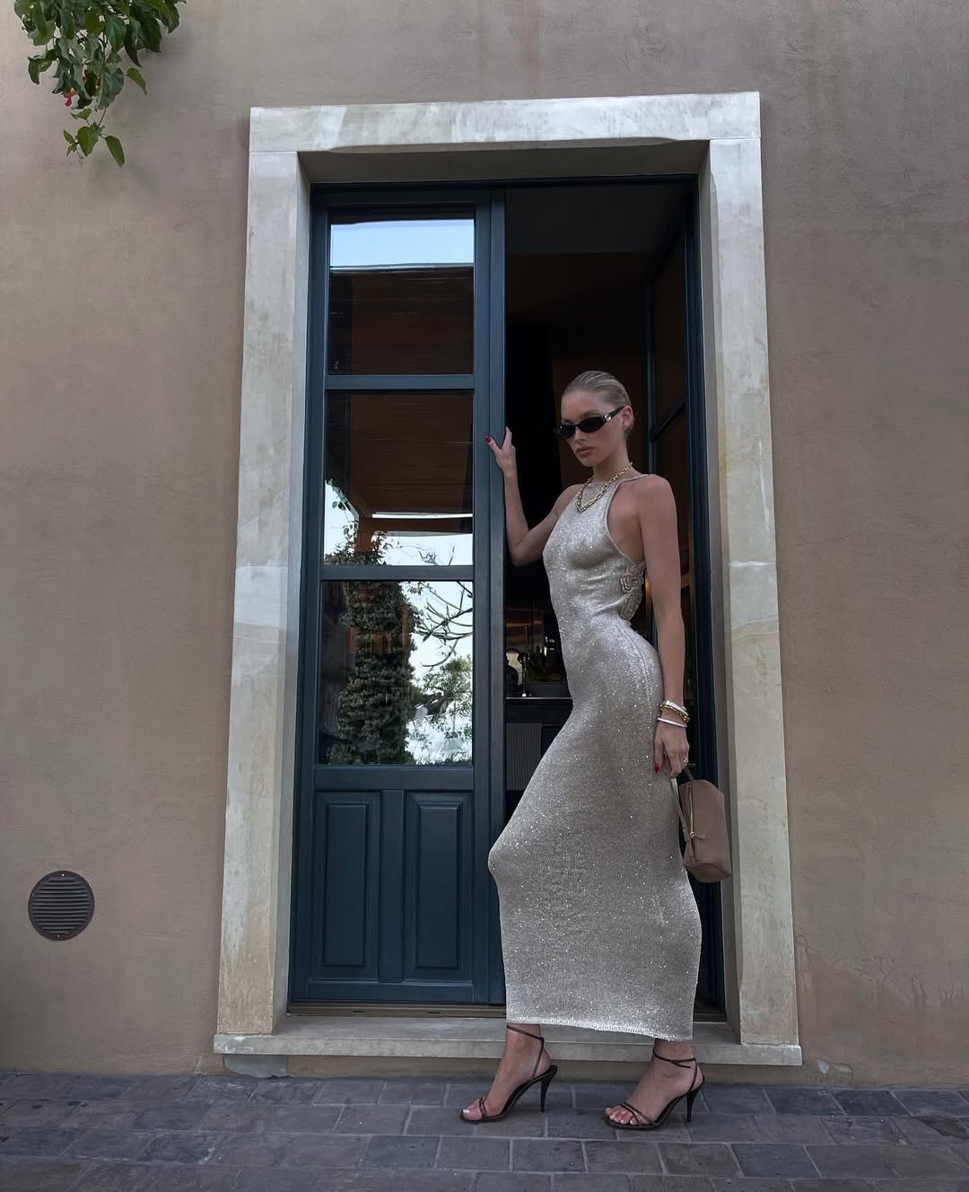 chinese dress ladies Hayden Long Sleeve Plunge Maxi Dress - Wine main image 0