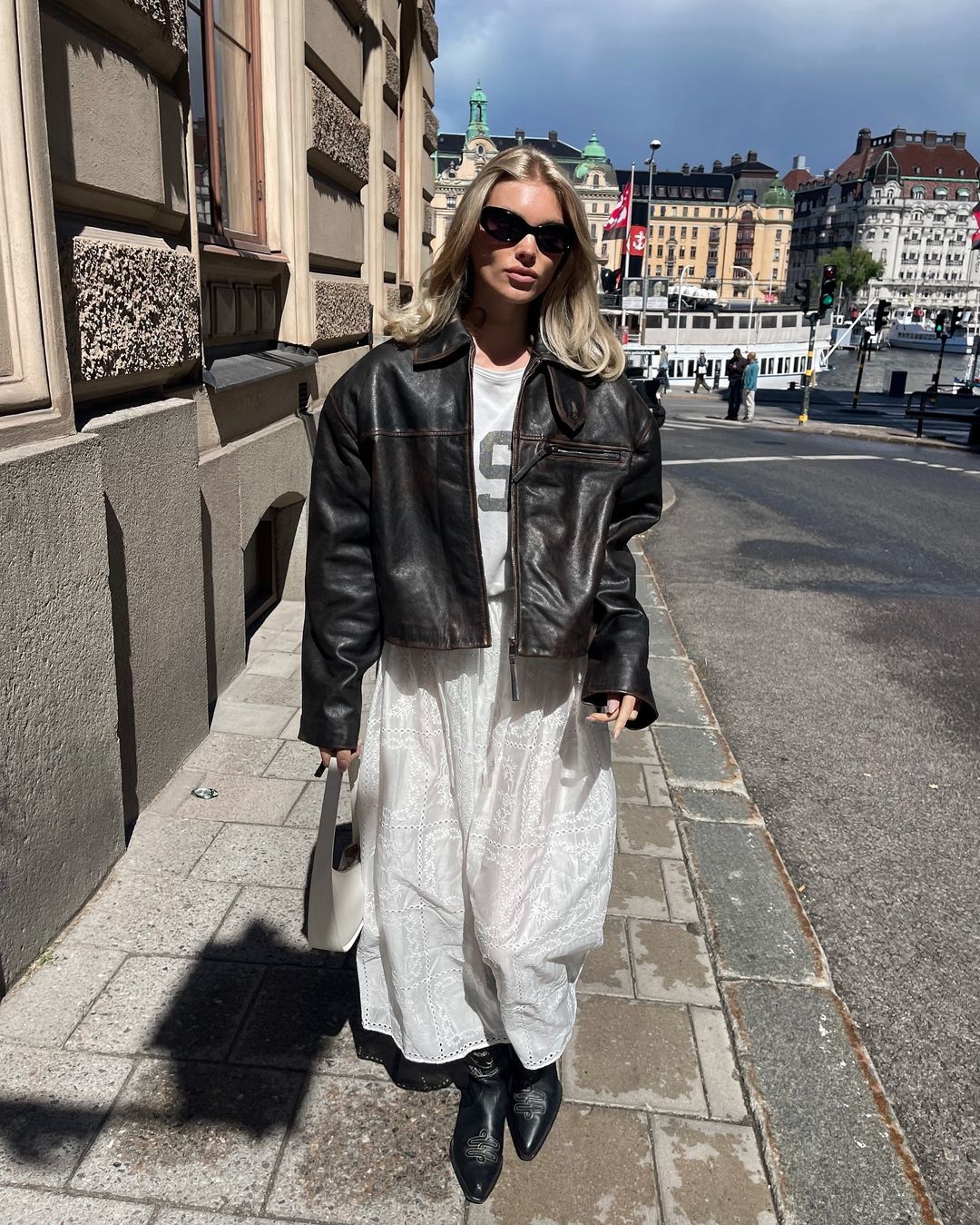 Theory - Cropped leather jacket | Plush