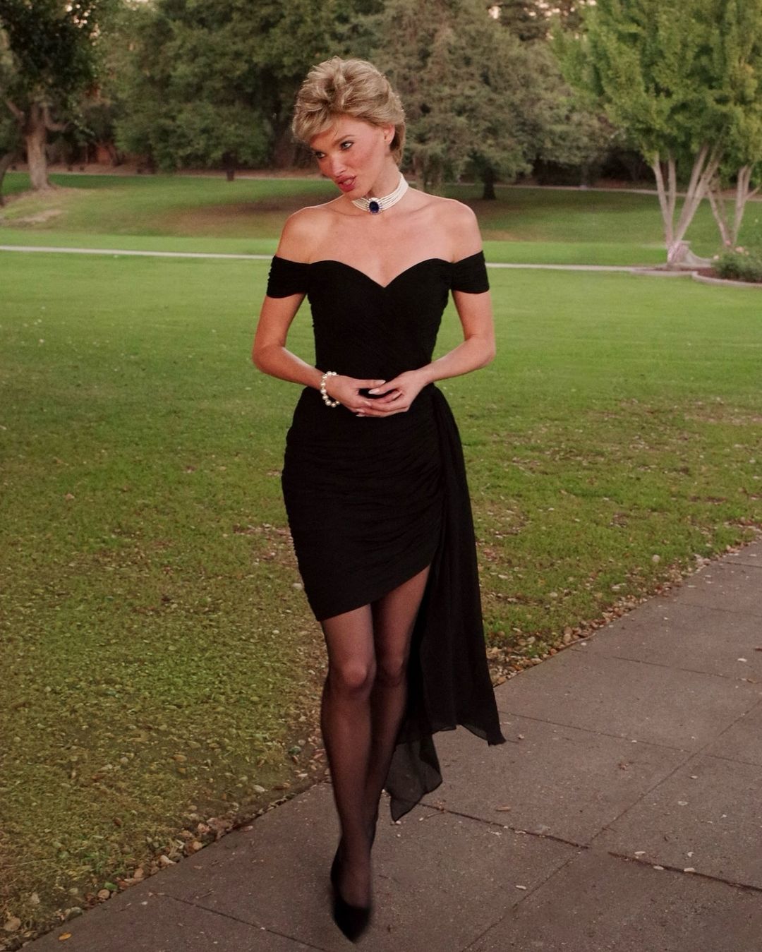 Vivienne Westwood - Panther gathered asymmetric maxi dress