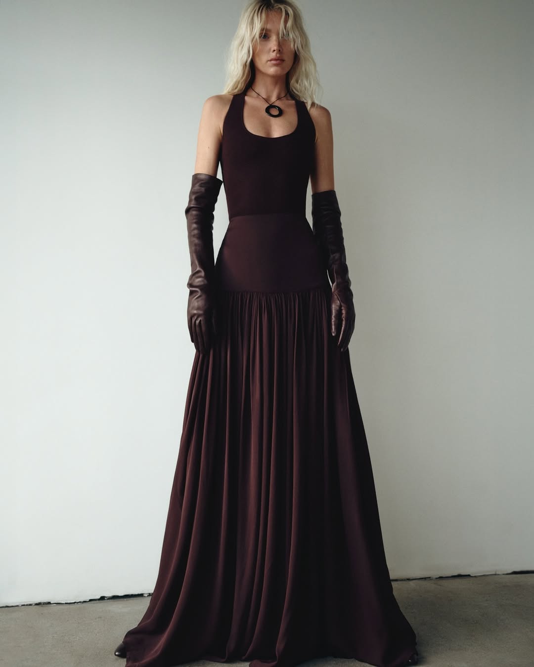 misha alusia plunge-neck maxi dress MISHA