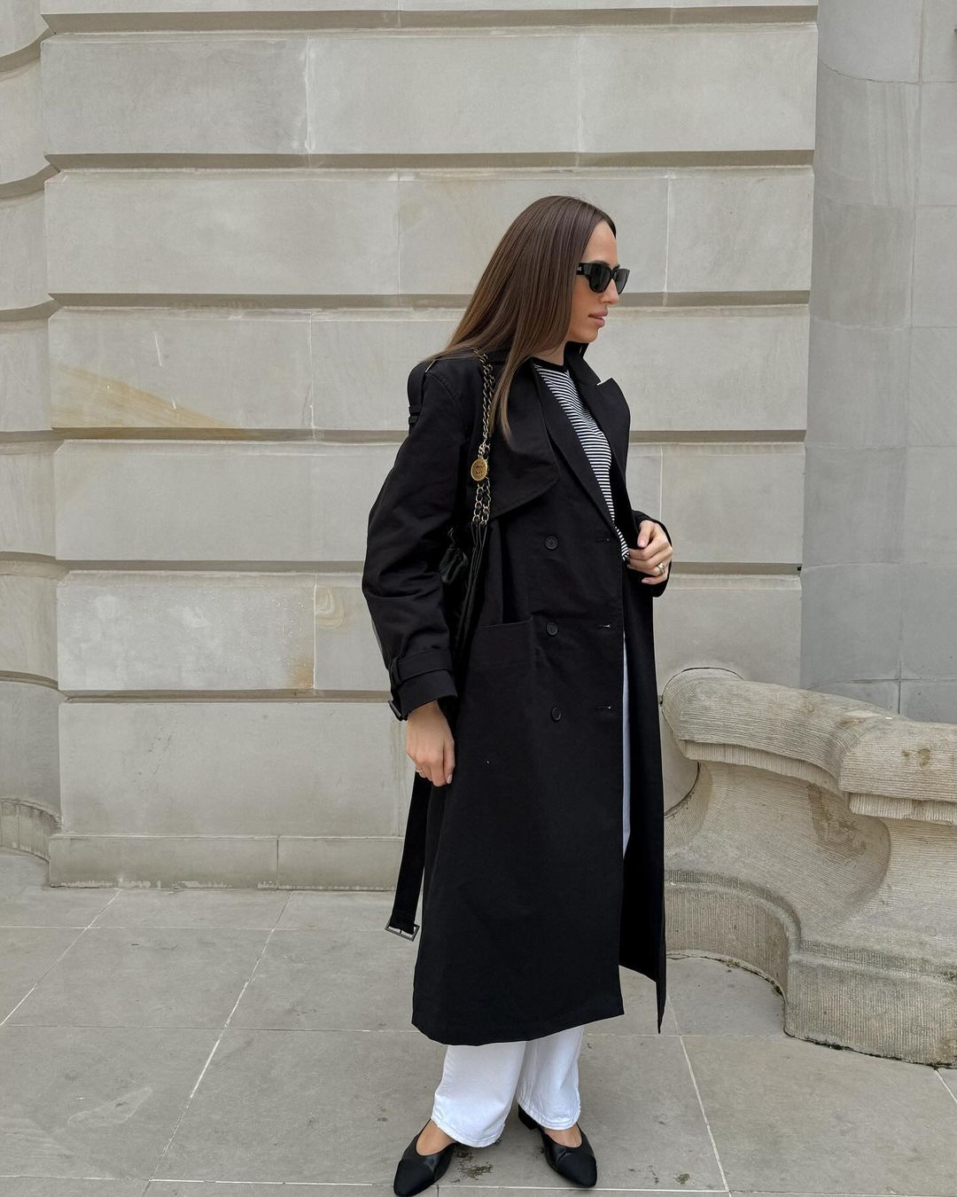 ステラマッカートニー　 Luke Belted Trench Coat STELLA MCCARTNEY Oversized double-breasted belted brushed