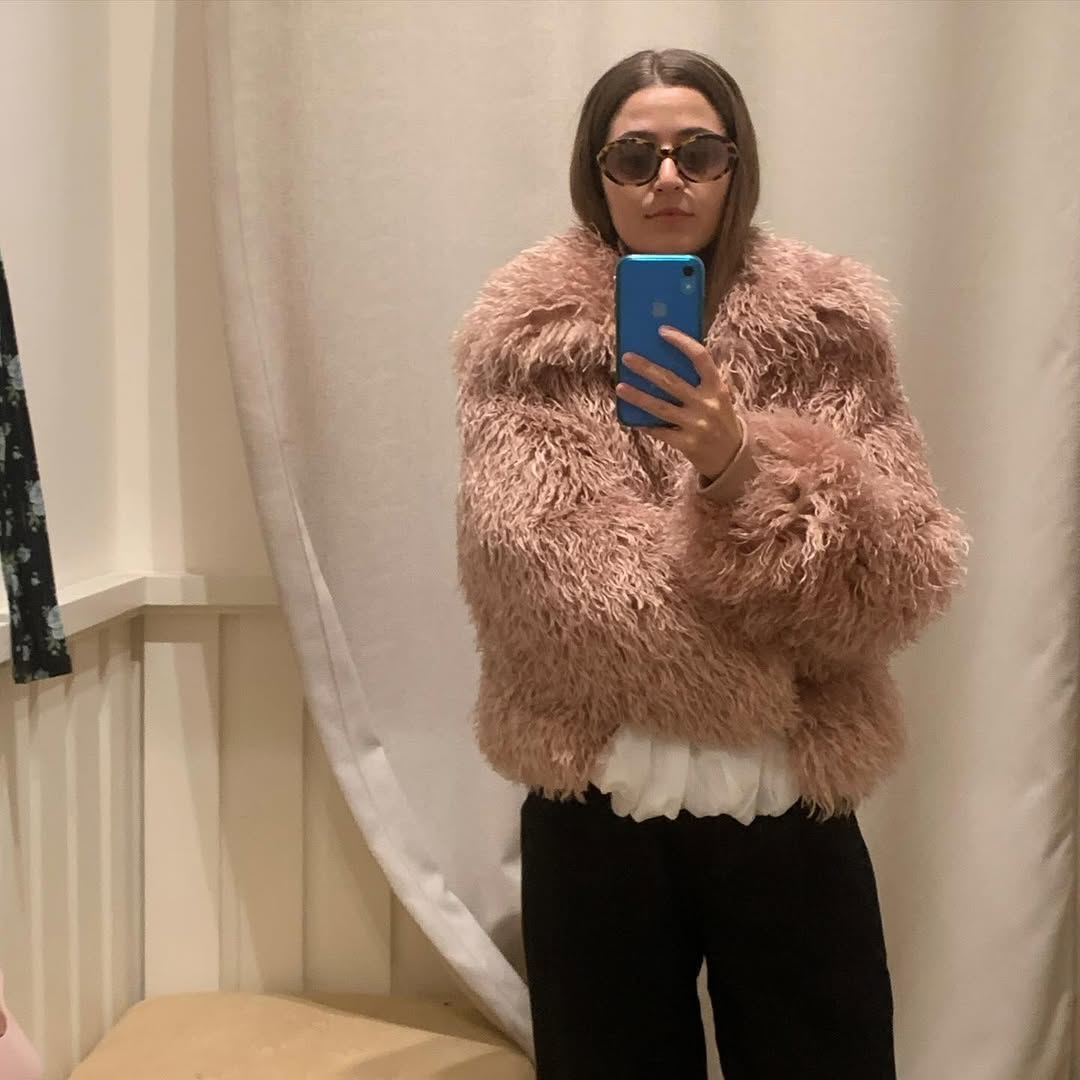 Ami Paris - Faux fur-trimmed denim jacket | Plush