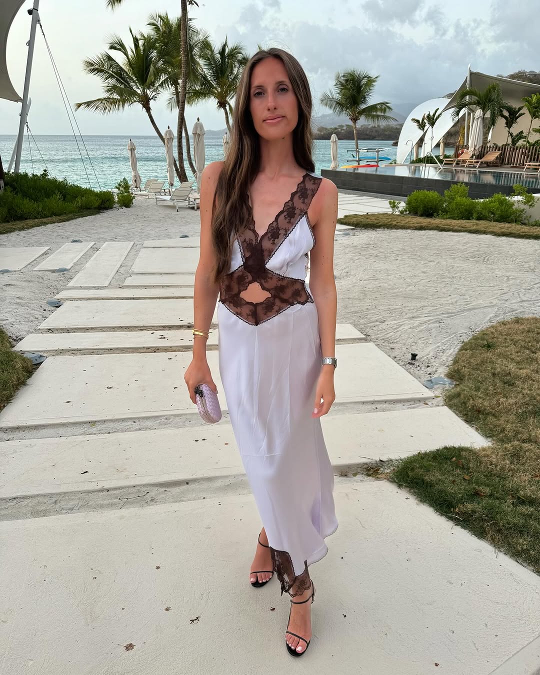 mother of bride dresses lace Dark Navy Mother Of The Bride Dress A-Line Lace Top 3/4 Length Sleeves Chiffon Mother Of The Bride Dress