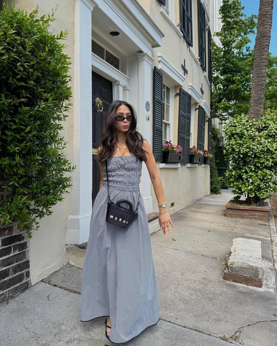 Caroline Constas - Alanna Apron Midi Dress | Plush