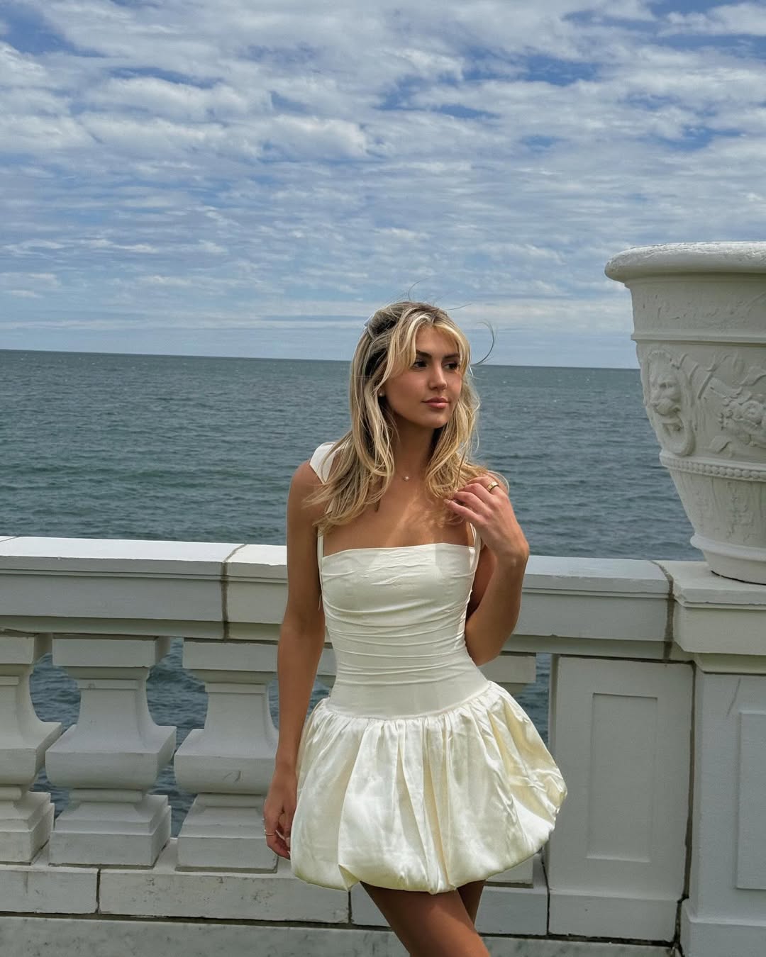 Helsa - Stripe Bubble Mini Dress | Plush