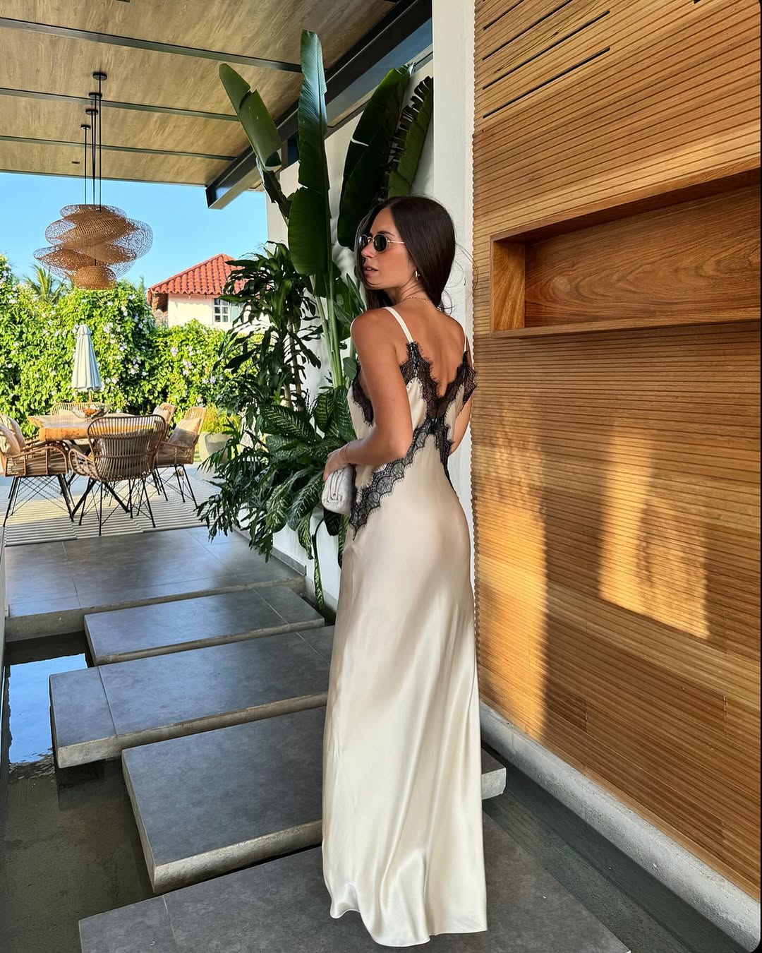 Shona Joy - La Lune Lace Cross Back Maxi Dress | Plush