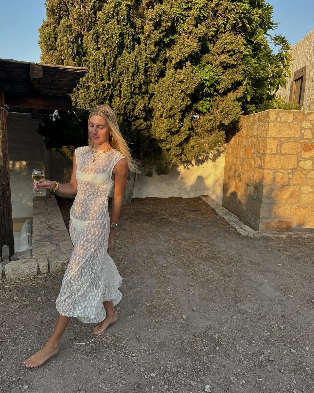Helsa - The Lace Column Dress | Plush