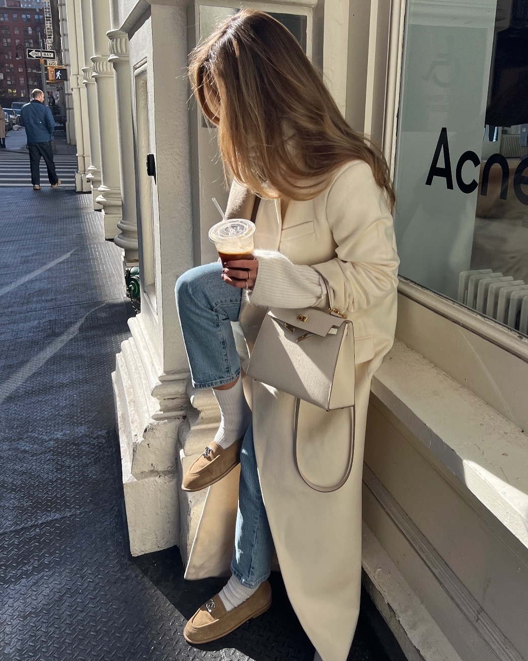 TOTEME City leather coat Plush