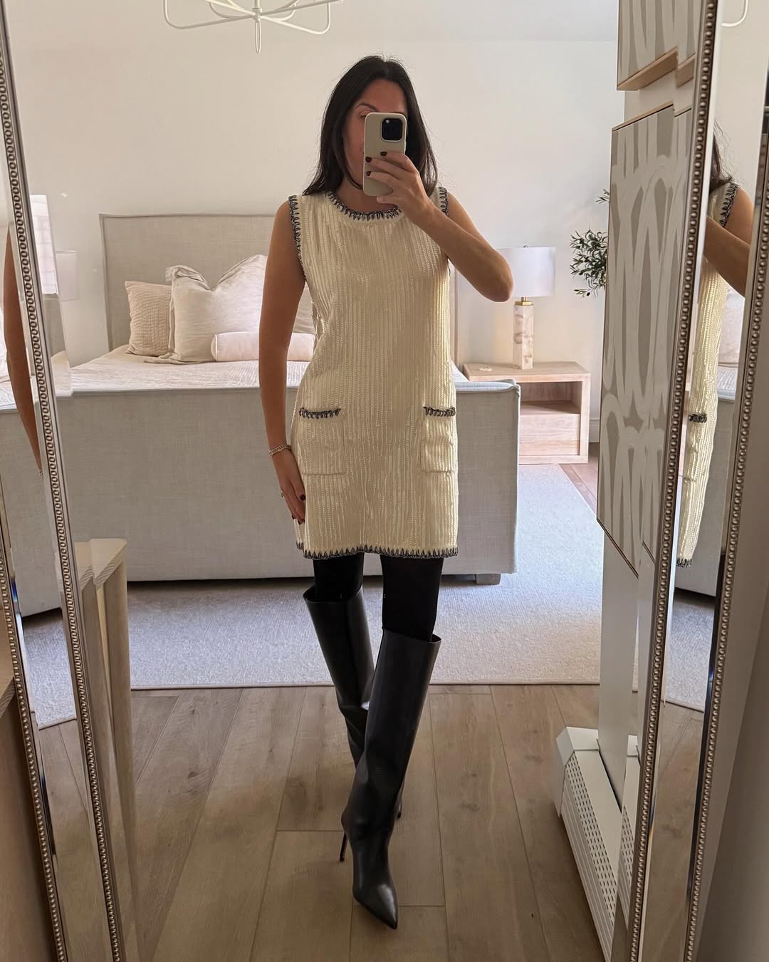 knee length dresses for ladies Nancie Embellished Dress – Retrofete