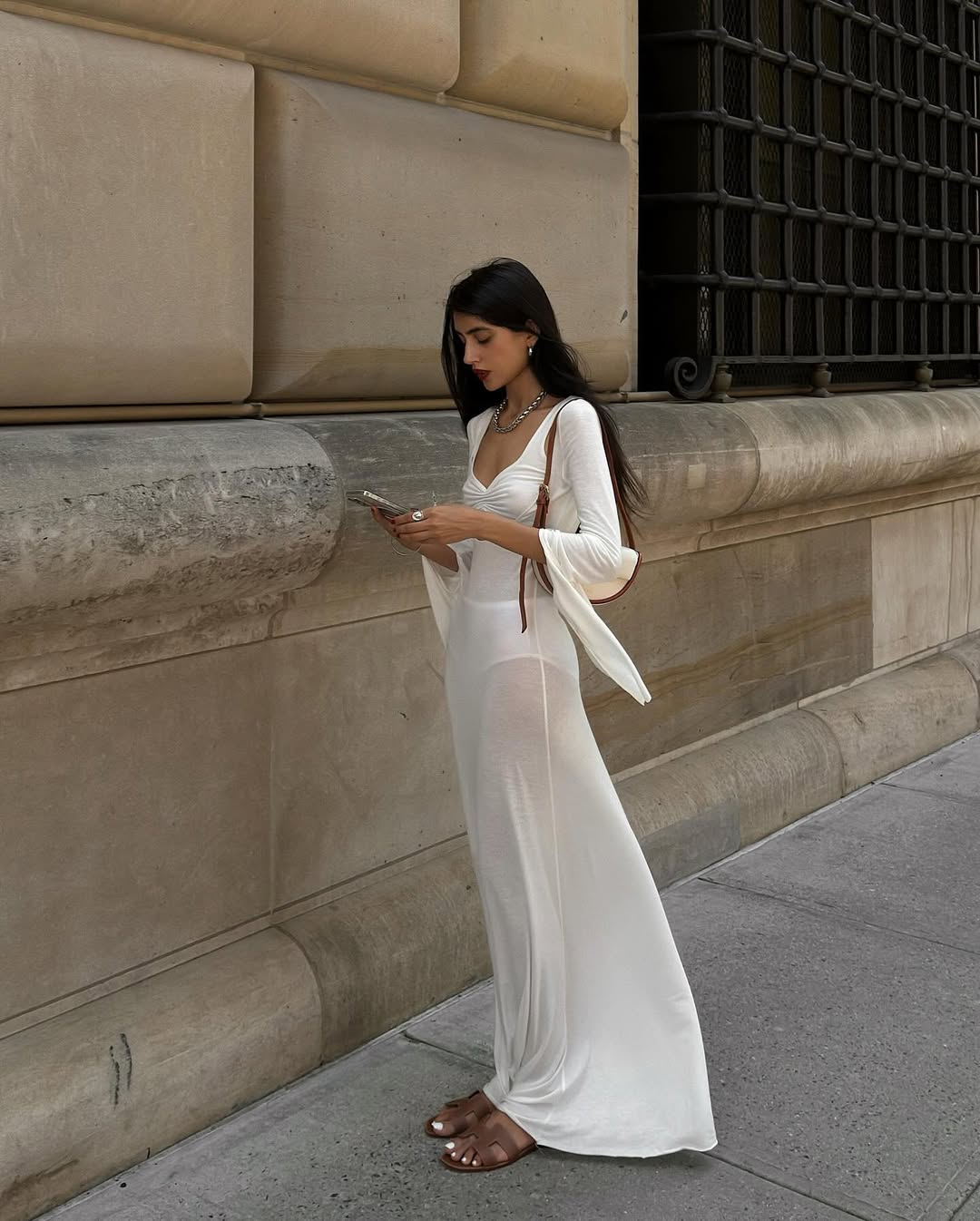 TERNE - Long Sleeve Crewneck Maxi Dress | Plush