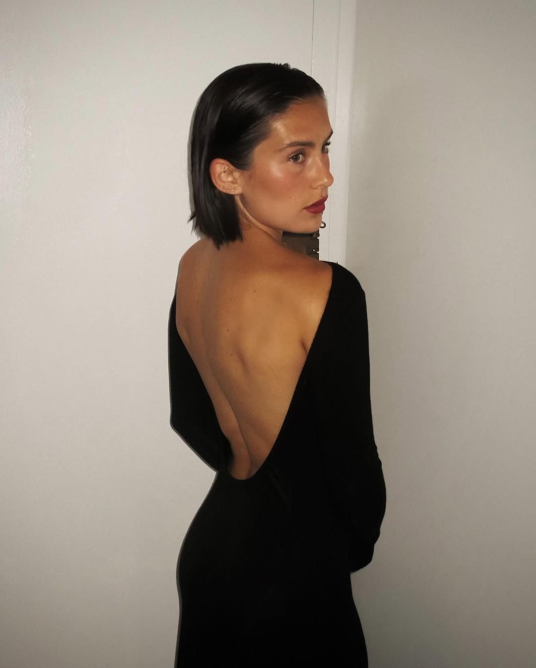 Helsa - The Ruched Open Back Jersey Dress | Plush
