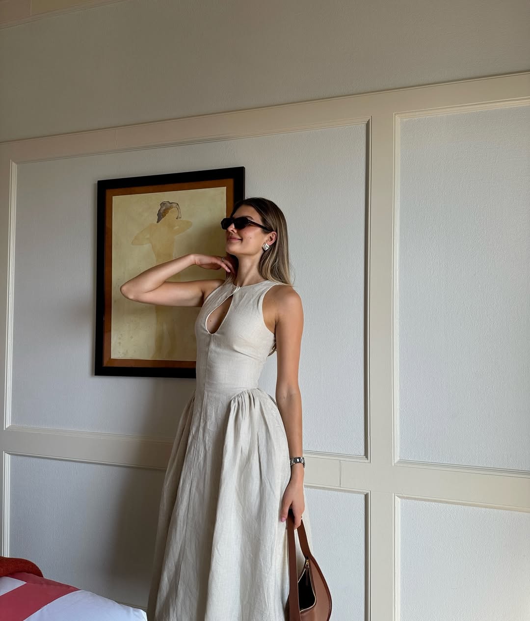 NICHOLAS - Makenna Drop Waist Corset Midi Dress | Plush