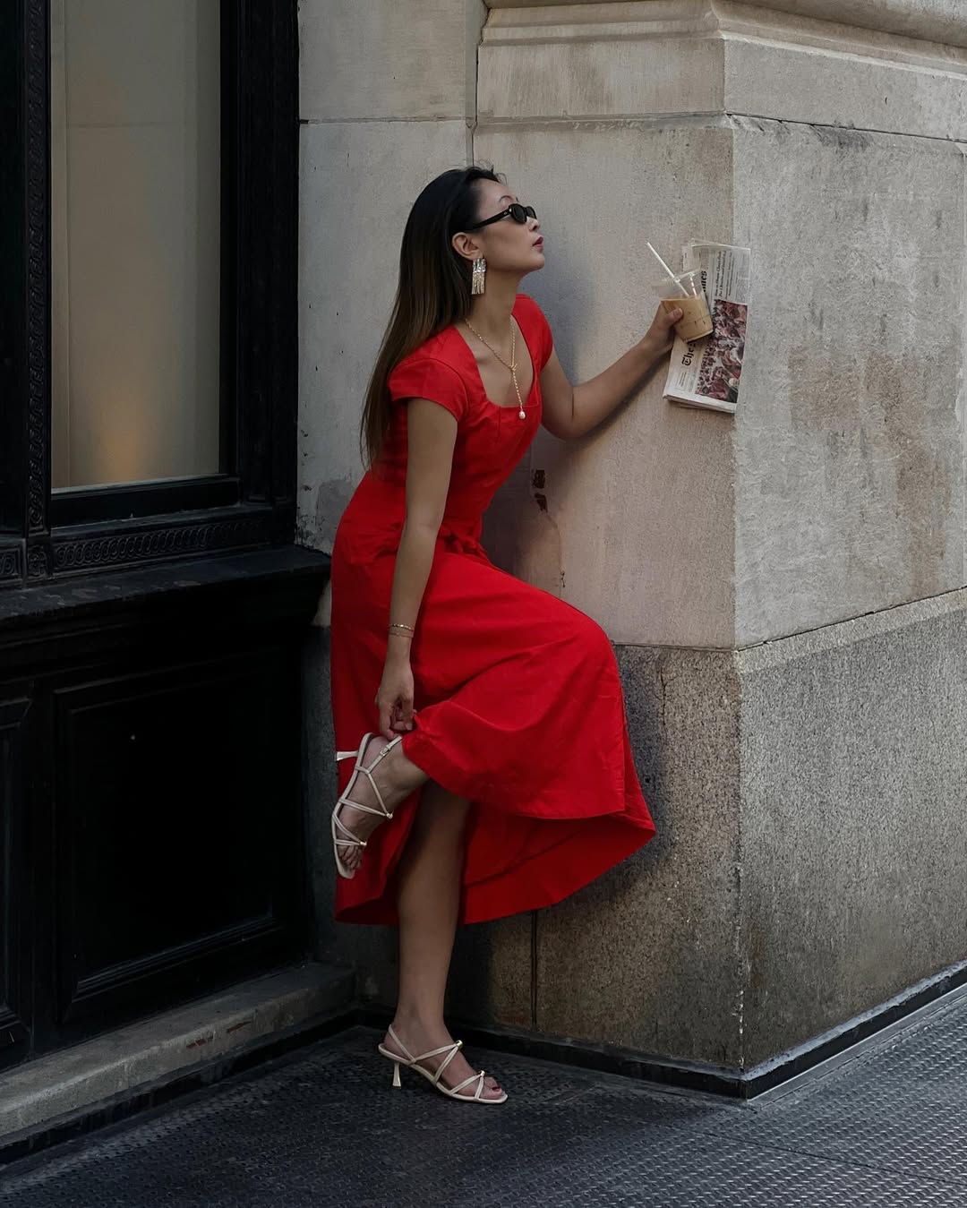 Staud - WELLS DRESS | CAYENNE | Plush