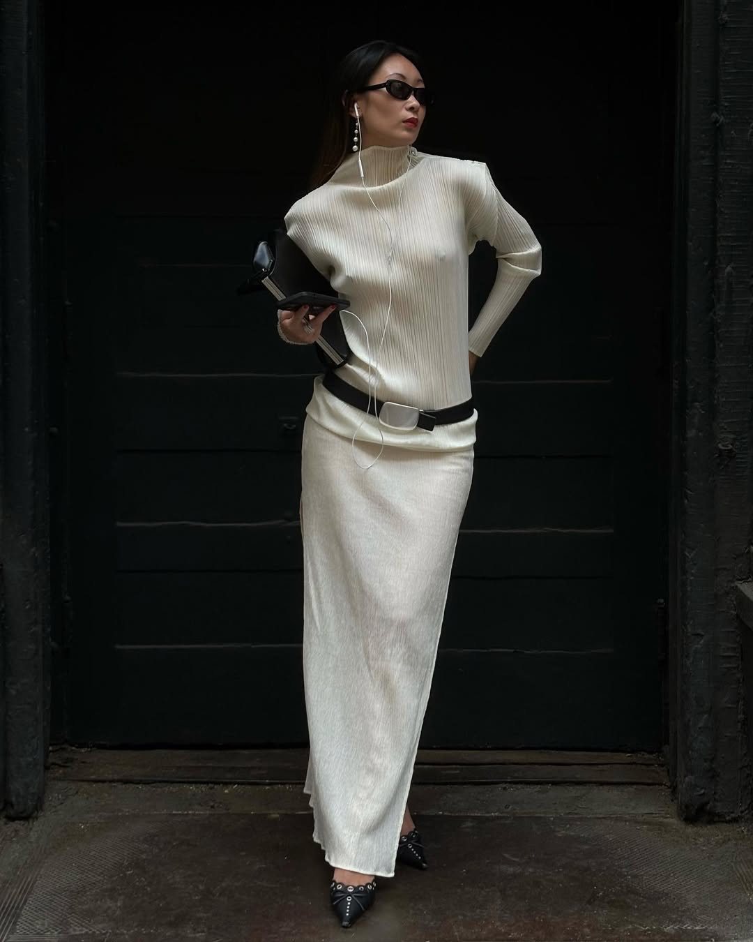helsa jersey turtleneck dress - Aesther knee dress
