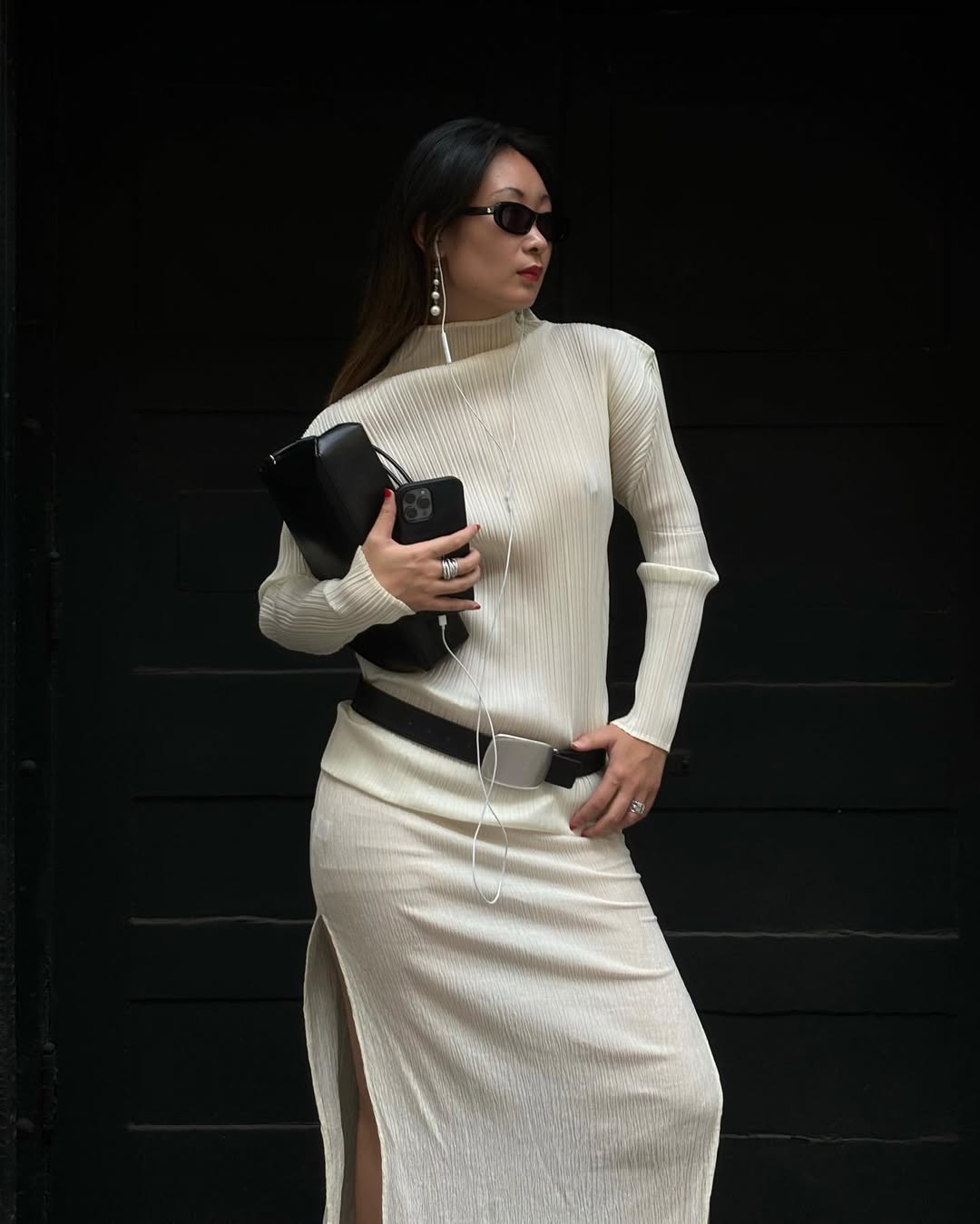 Rabanne - Turtleneck Lace Long Dress | Plush