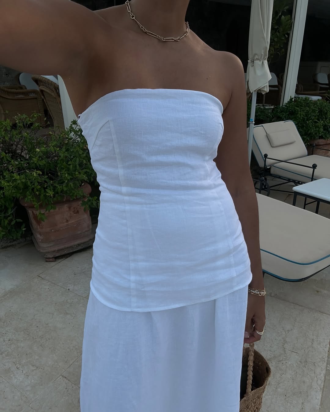 Helsa - Linen Strapless Maxi Dress | Plush Helsa - Linen Strapless Maxi Dress | Plush