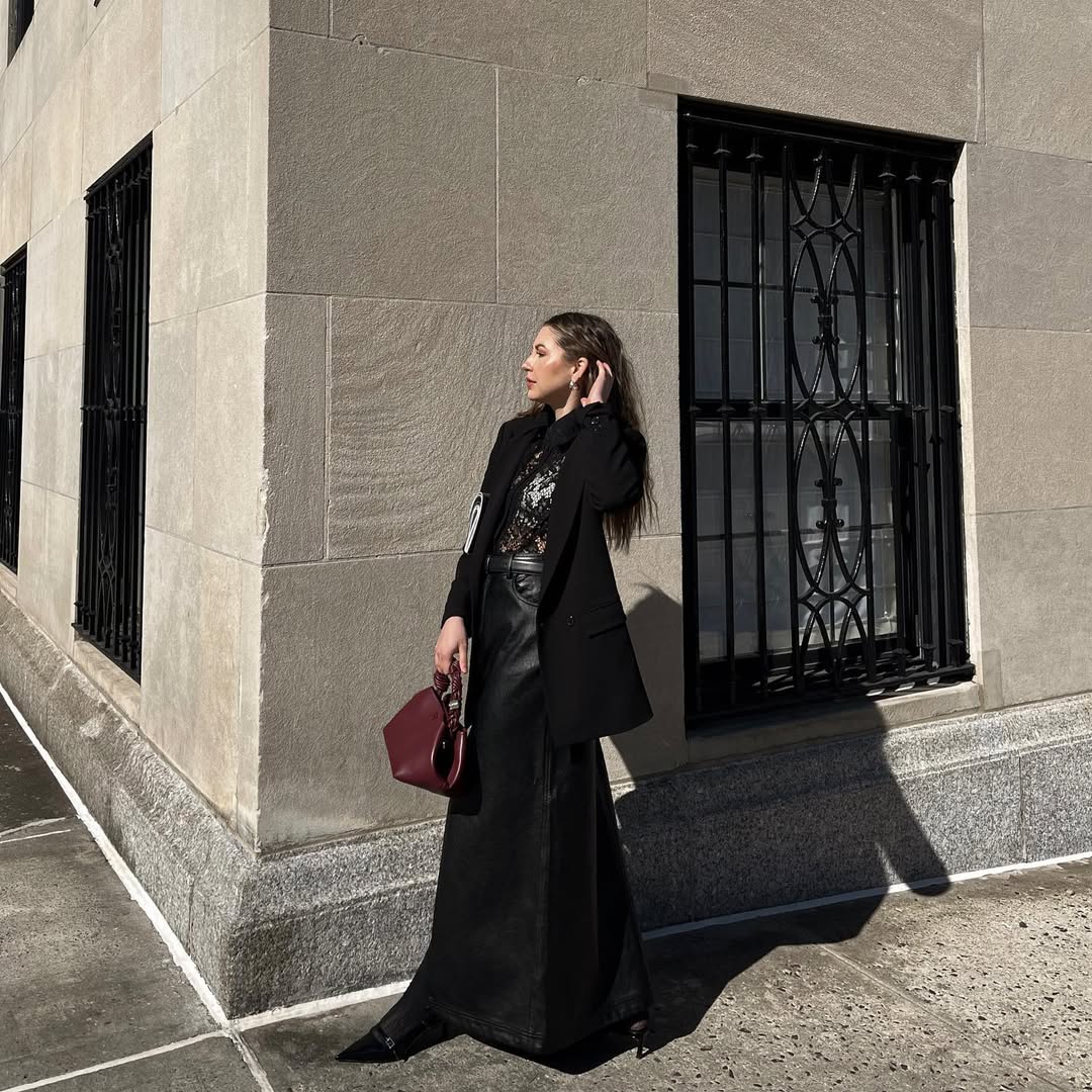 ANN DEMEULEMEESTER - Leather maxi skirt | Plush