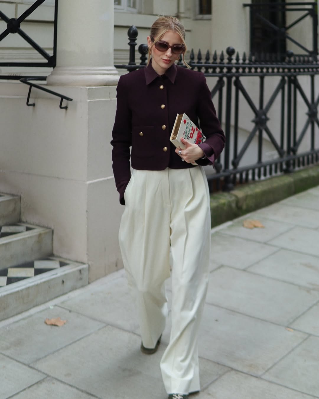 Vivienne Westwood Orb striped ruffled jacquard blazer Plush