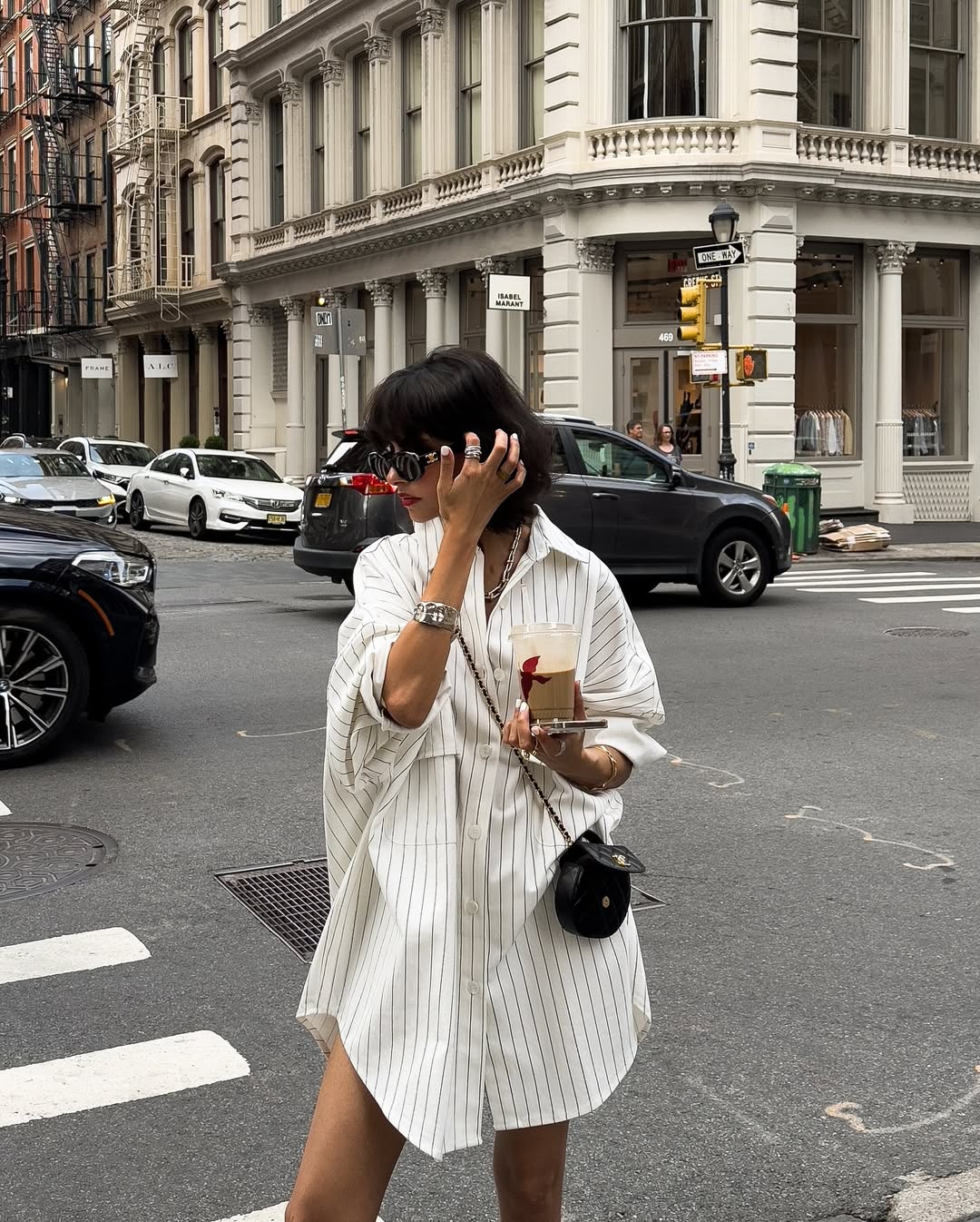 Helsa - Stripe Poplin Shirt Dress | Plush