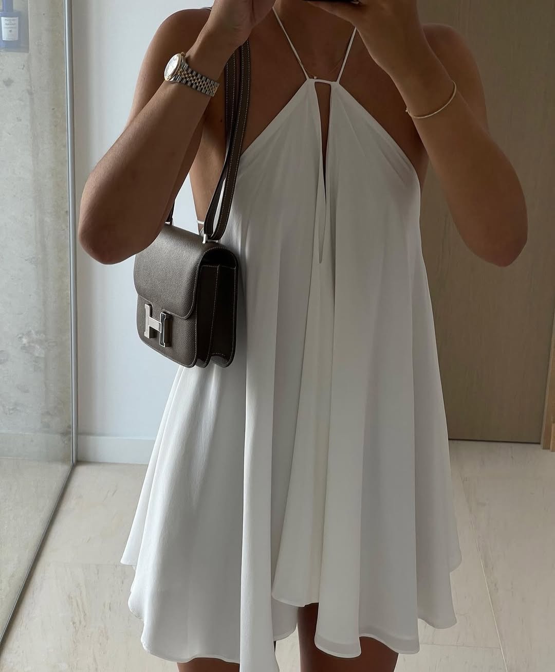 lace halter bridesmaid dresses Chiffon Lace Halter Floor-Length Bridesmaid Dress with Zipper – Alizeal main image 0