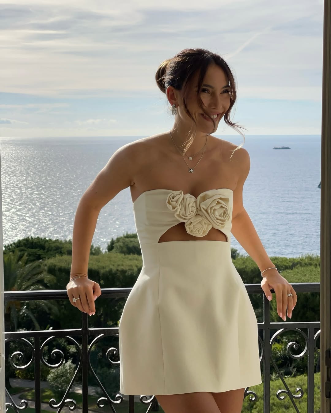 knee length dresses for ladies Oakley Strapless Draped Mini Dress | Ivory | Dresses